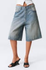 Cyan Dust - Mittelblau - Lockere Baggy-Jeansshorts Astro - 3