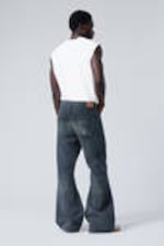 Deep Ocean Blue - Dark Blue - Time Loose Bootcut Leg Jeans - 4