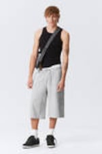 Gråmelerad - Astro lediga terry shorts - 0