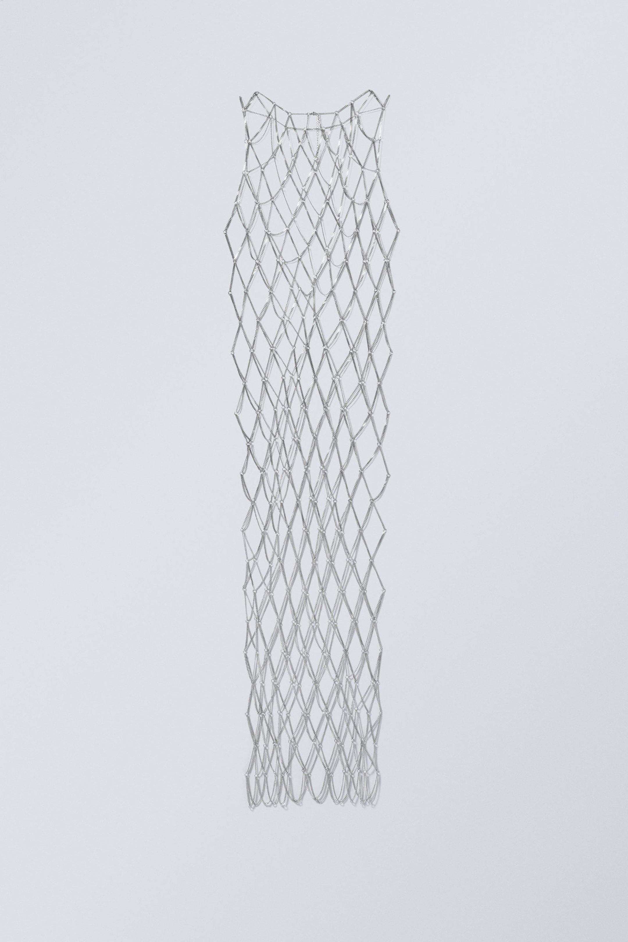 Silver - Metal Chain Link-klänning - 0