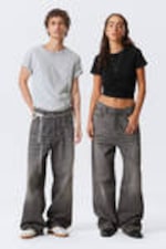 #5B5C5F - Astro Loose Baggy Leg Jeans