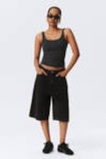 Schwarz - Astro - Lockere Baggy-Shorts aus Cord - 4