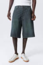 Lake Blue - Medium Blue - Astro Denim Loose Baggy Shorts - 3