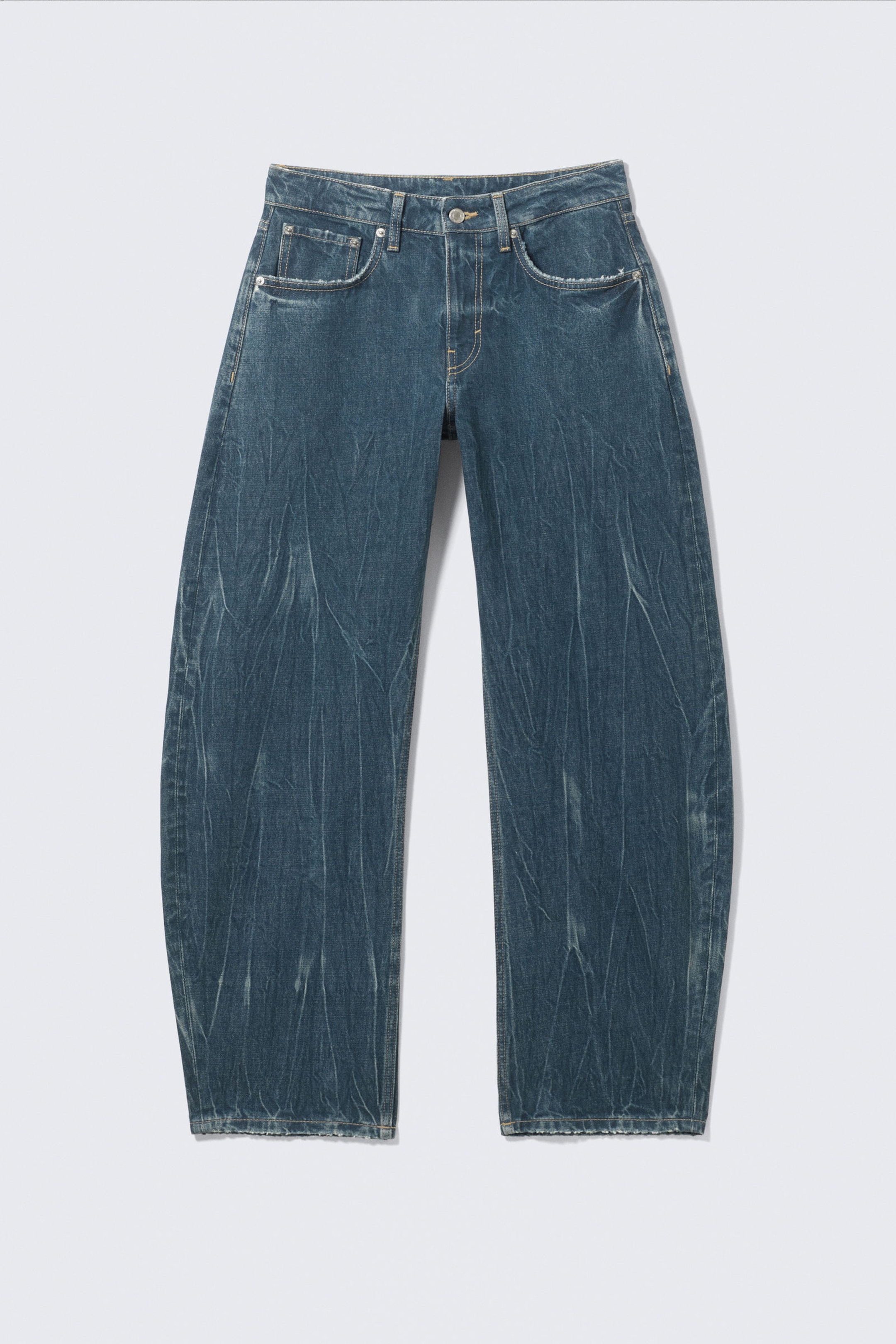 #3E64A7 - Abell Mid Rise Regular Cocoon Leg Jeans - 1