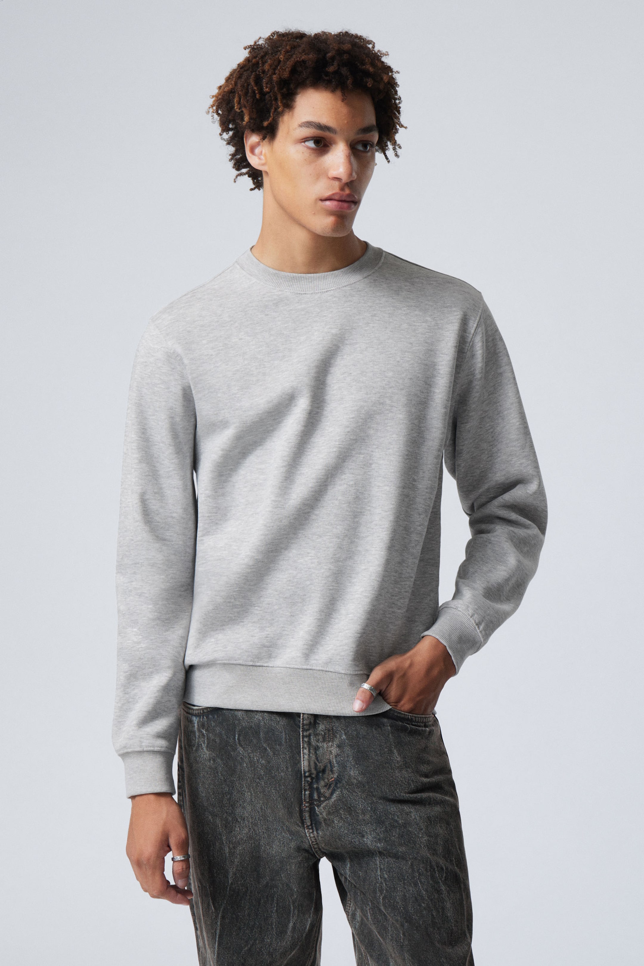 Grey Melange - Standard Midweight Sweatshirt - 0