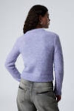 Lilac - Slim Knitted Zip Cardigan - 3