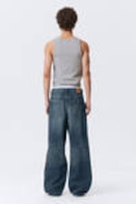 Mine Blue - Medium Blue - Astro Loose Baggy Leg Jeans - 10