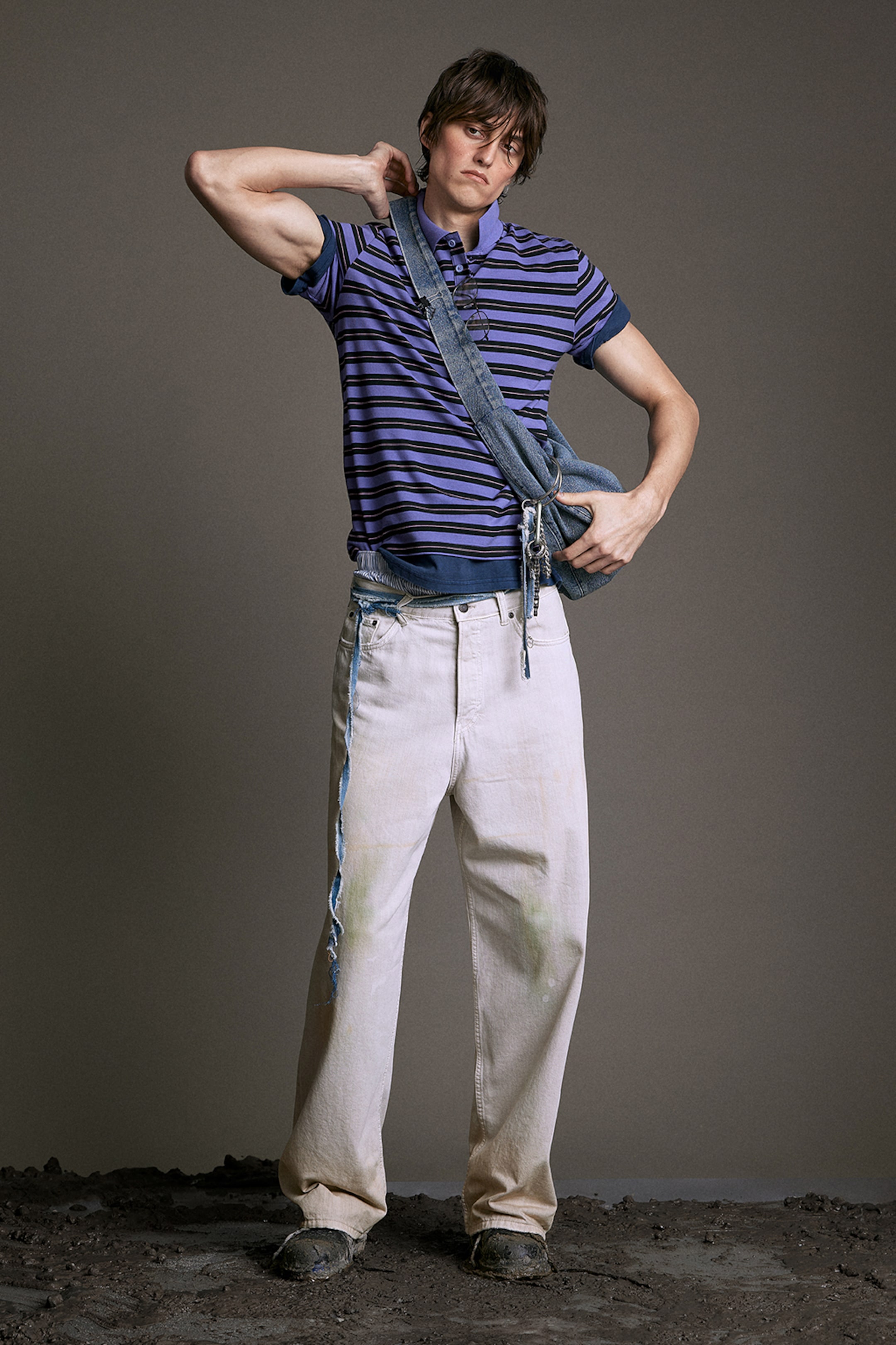 A model wearing clothing from the Weekday 2025 collection