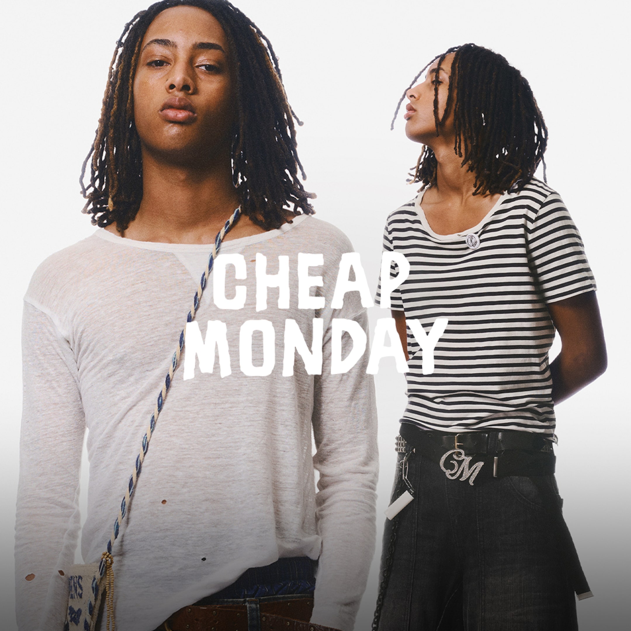 Model wearing parts of the 2025 Cheap Monday Collection