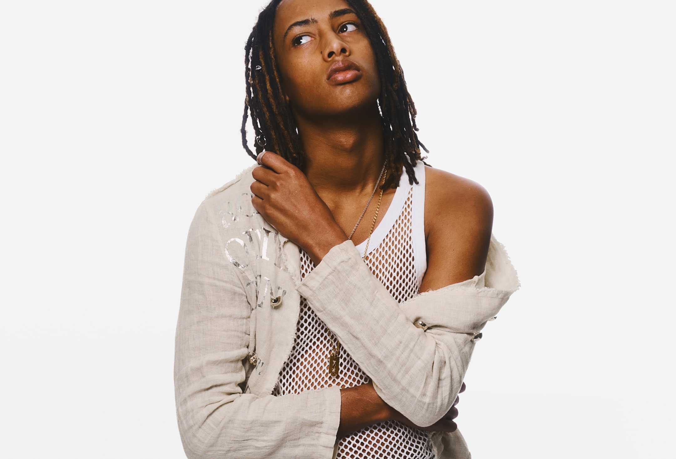 A man wearing Cheap Monday outfit