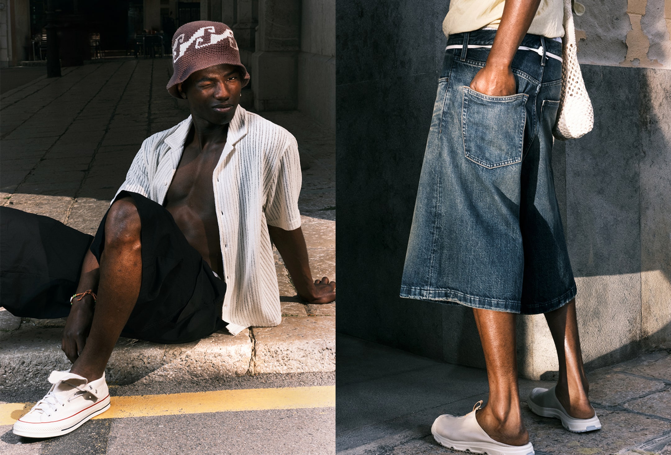Model wearing clothing from Weekday 2025 collection