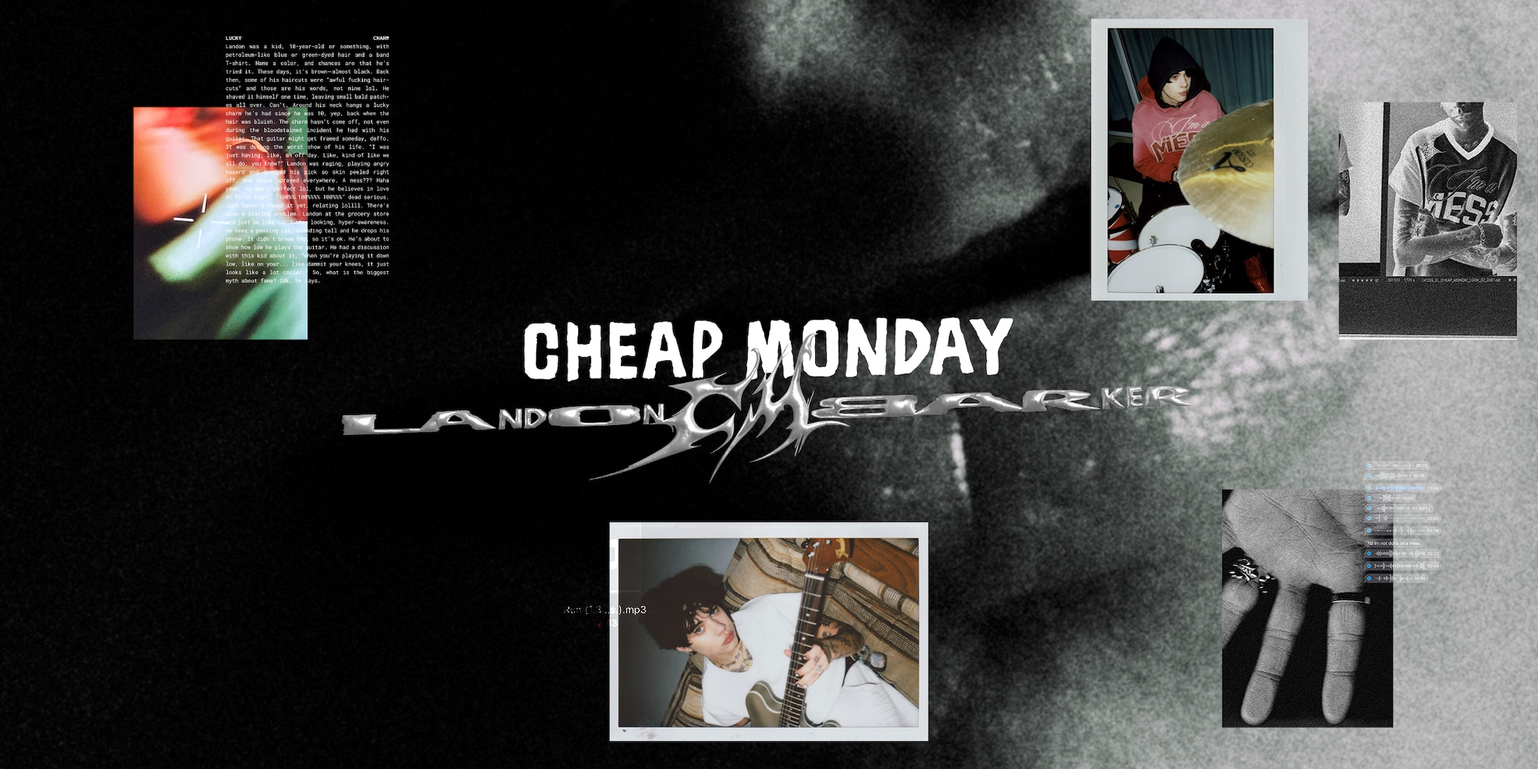 Landon Barker x Cheap Monday collab image