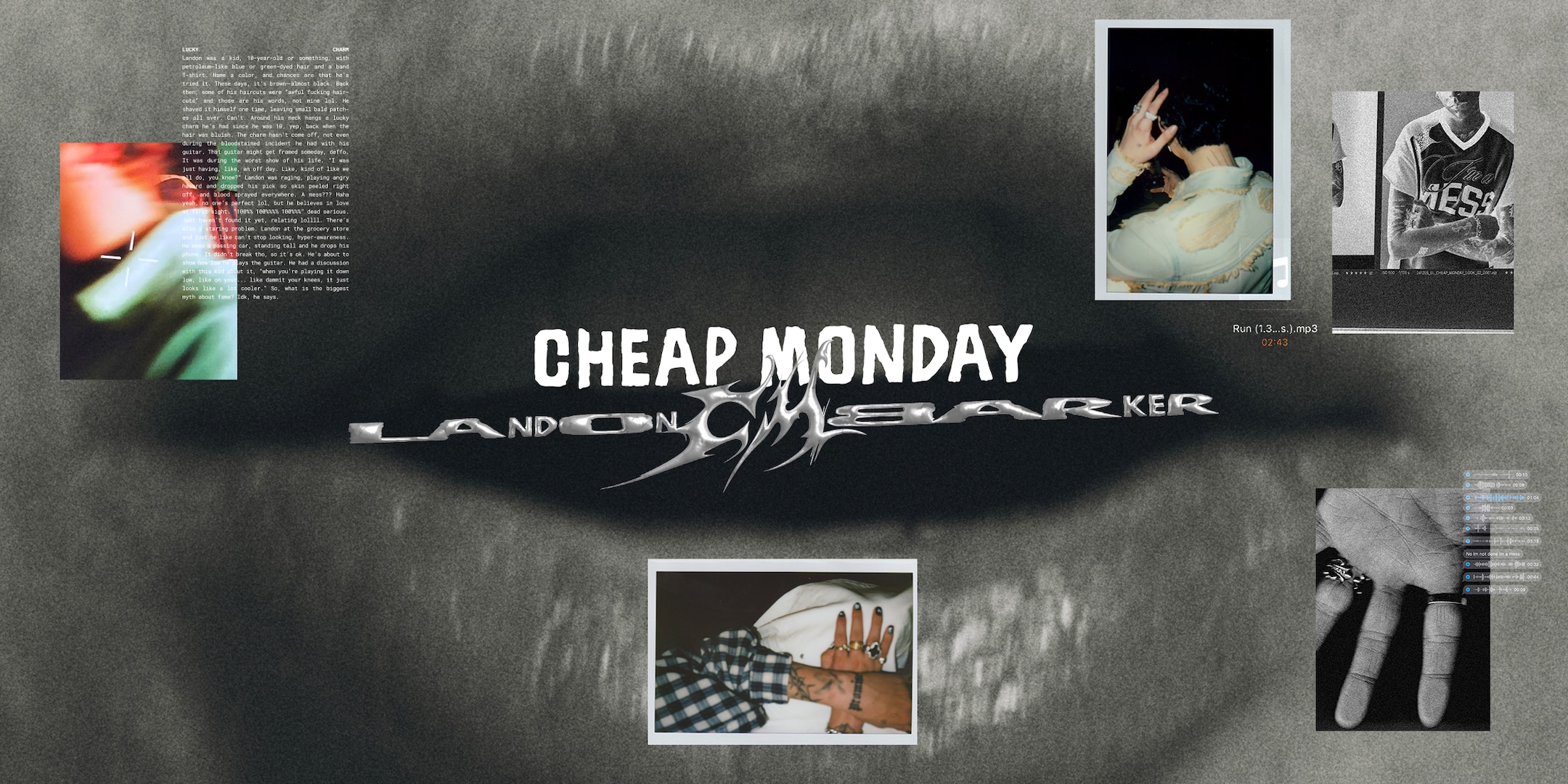 Landon Barker x Cheap Monday collab image